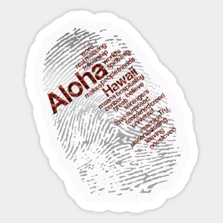 Aloha Fingerprint Sticker